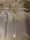 Gorgeous Liz Palacios Blue Crystal Rhinestone Necklace And Earrings Set