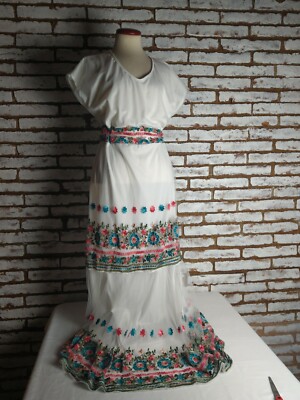 white flowy floral dress White and Pink Floral Dress S main image 1