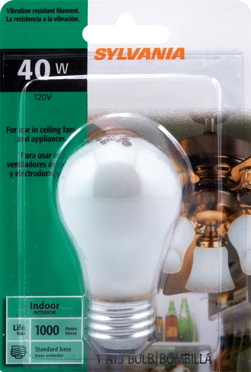 Sylvania 40W A15 E26 Base Appliance Frost Anti-Vibration Sylvania 40W A15 E26 Base Appliance Frost Anti-Vibration