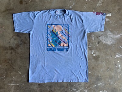1982 VINTAGE 80s NIKE CASCADE RUN OFF T-SHIRT SZ LARGE L GEISHA