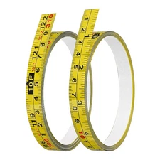 2 Packs Steel Self-Adhesive Measuring Tape 1/2-Inch 310cm or 122-Inch Imperia...