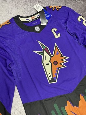 Authentic Adidas NHL Arizona Coyotes Purple Jersey Size 56 Oliver