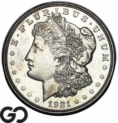 1921 Morgan Silver Dollar Coin, Tough In Proof-Like
