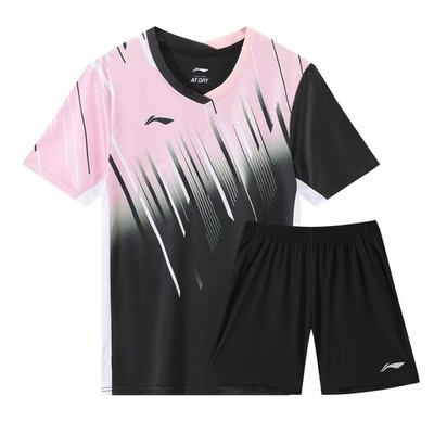 Li Ning Men's Table Tennis Badminton T-shirt and Shorts Suit Sports 26-061001