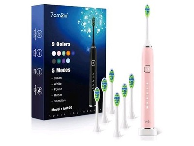 7AM2M Sonic Electric Toothbrush with 6 Brush Heads for Adults&Kids, One...68