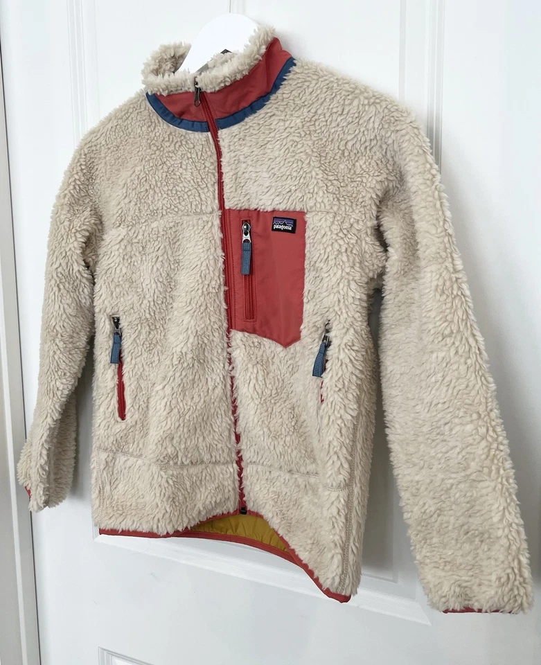 Chaqueta Sherpa Patagonia Retro X Polar Niños Natural Sumac Rojo Cremallera Completa Talla 12 Nueva con Etiquetas Foto 3 de 4