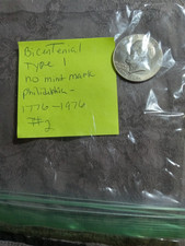 BICENTENNIAL 1776-1976 TYPE 1 LIBERTY 1 $ COIN.(NO MINT MARK). RARE