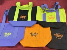 Trader Joe's Mini Halloween Canvas Tote Bags Set of 5 SHIPS NOW Trader Joes