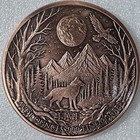 Blood Moon Werewolf Colorized 5 Ounce .999 fine Copper Round  - Mintage 5000 — photo 2