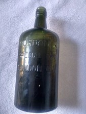 VINTAGE GORDON'S GIN BOTTLE EMBOSSED SIDES & BASE REGd 610617 GREEN-CLIP CAP TYP