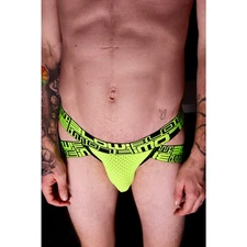Andrew Christian BLOW! Mesh Jock Neon Yellow/Black - Size XS