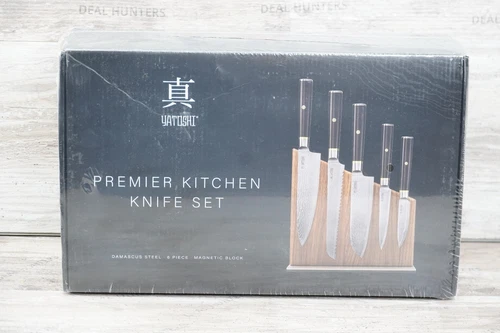 Yatoshi Magnetic Kitchen Knife Block Set 6 Pcs - NEW SEALED