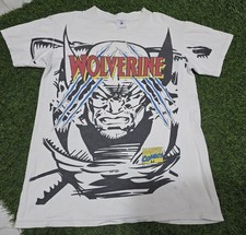 Vintage Marvel Shirt X Men Wolverine Size S Small White AOP 1994 Comics Claws