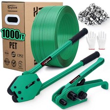Banding Strapping Kit, Heavy Duty Pallet Packaging Kit with 1500lbs 5/8" x 1...