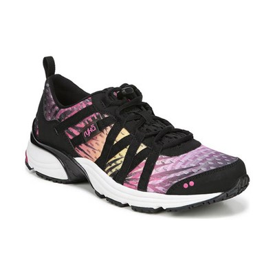 Women's Ryka Hydro Sport Water Sneakers Black Palm Mesh/Faux Leather