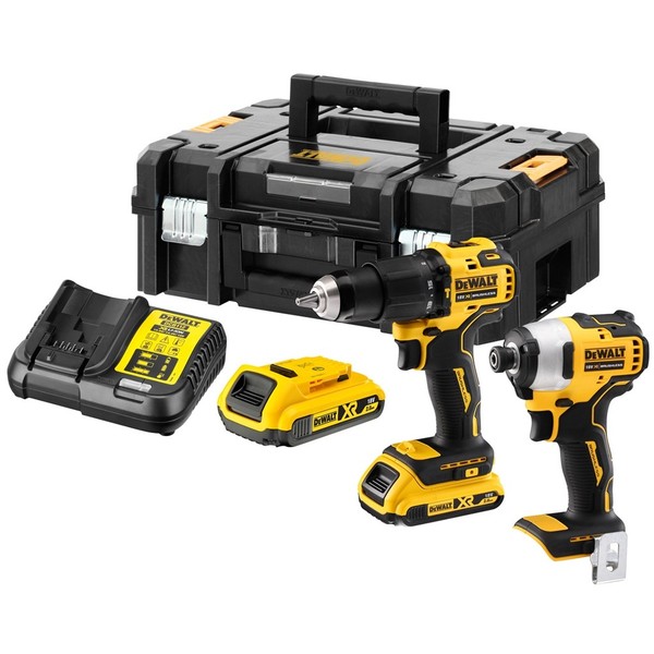 Dewalt Akku-Kombopack DCK2062D2T-QW - 2Tlg. - 18V - 2X 2,0Ah Akku - Tstak‑Box-image