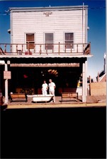VTG Found Photo Virginia City Shop Mercantile Facade Street Snapshot 1980s NV