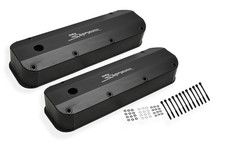 Holley Sniper 890007b Fabricated Aluminum Valve Covers - Black Finish Holley Sniper 890007b Fabricated Aluminum Valve Covers - Black Finish