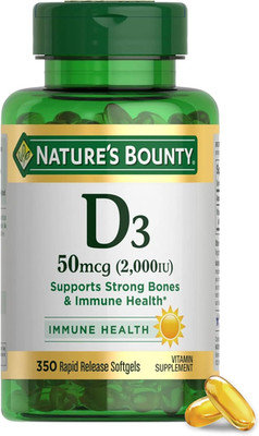Vitamin D3 2000 IU | Supports Immune Health, Calcium Absorption & Bone Strength