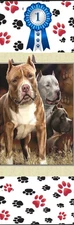 MAJESTIC PIT BULL DOGS,CAT, FAIRIES,BIRD-BOOKMARKS- WITH TASSEL