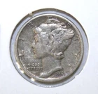 S7 - United States 10 Cents 1943 Very Fine + Silver Coin - Mercury Dime *** Nice