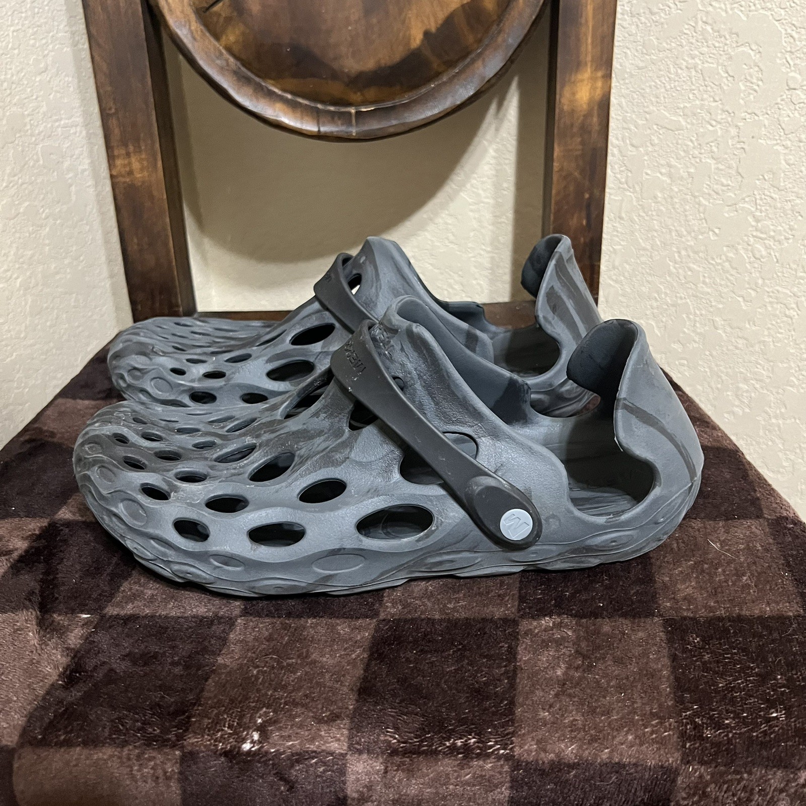 Merrell Hydro Moc Drift Uomo Taglia 10 Nero Spiaggia Outdoor Sandali Scarpe Escursionismo