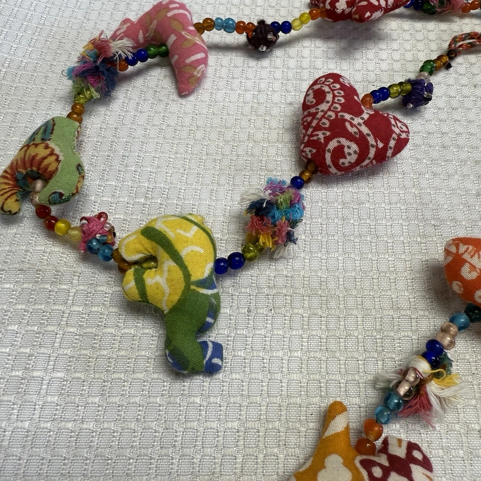 Винтажная декоративная ткань гирлянда бусины колокольчик дверь настенный подвес народное искусство 48» звезда - Изображение 3 из 4