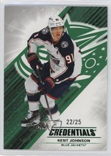 2024-25 Upper Deck Credentials Green 22/25 Kent Johnson #13 1r7x