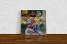 Pierre-Auguste Renoir "The Embroiderer" Canvas Print Wall Art Home Decor