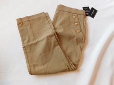 Counterparts Women's Ladies Cropped Pants Super Stretch Camel Brown Size 6 NWT