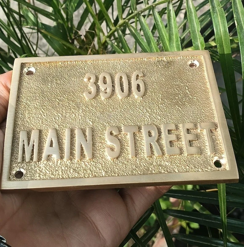 Cast Brass custom door signs & plaques - Custom language plaques - Custom name - Image 2 of 4