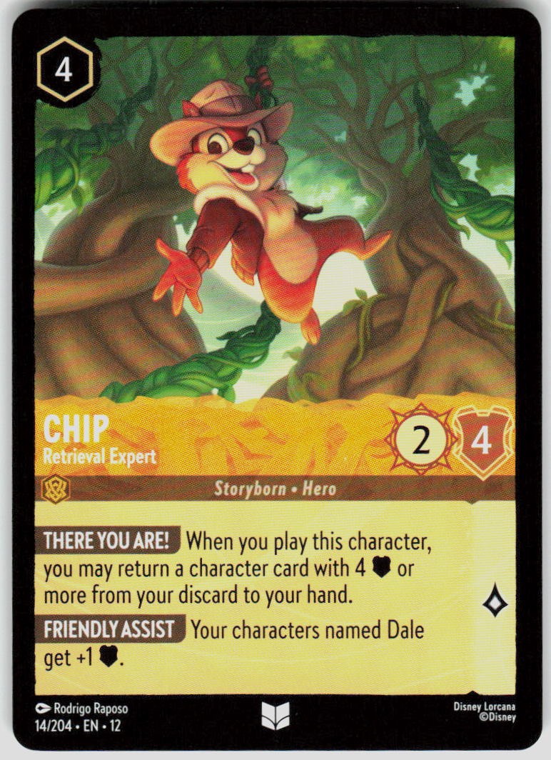 Chip Retrieval Expert 14/204 Wilds Unknown Disney Lorcana