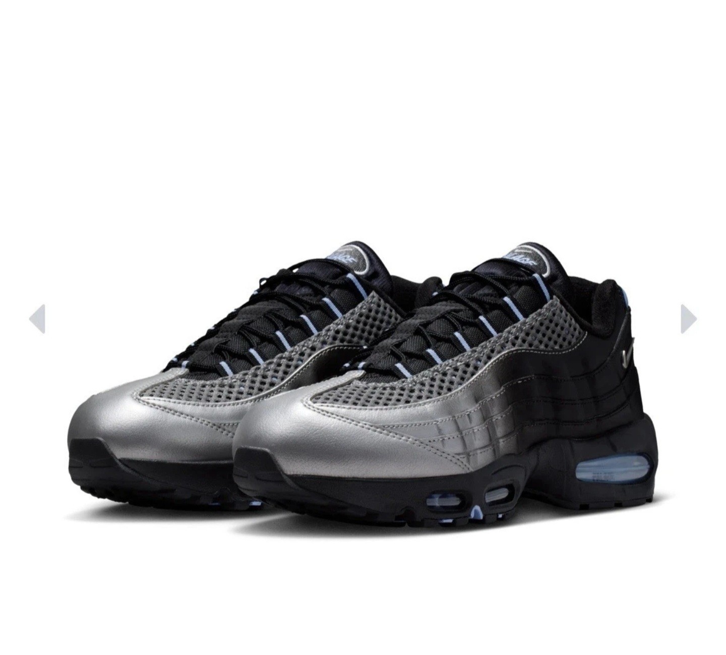 PALACE NIKE AIR MAX 95 BLACK / SILVER / BLUE - UK9.5/US10.5- ORDER CONFIRMED ✅
