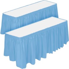 2 Pack Table Skirts 29x14ft Disposable Party Table Cover
