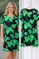 Tommy Hilfiger Island Orchid Shift Dress Women’s 14 Floral Jersey Knit