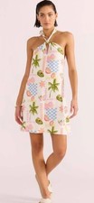 Mink Pink Citrus Halter Mini Dress Size Medium