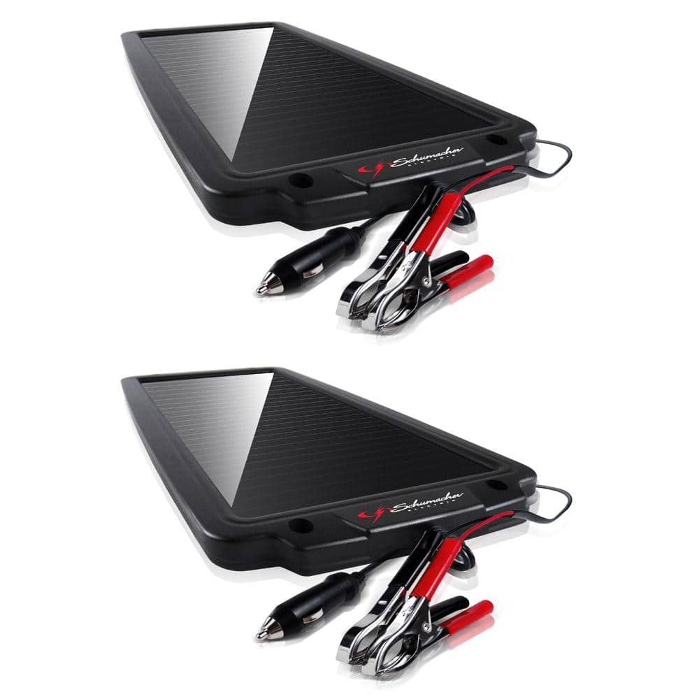 12V 2.4W Solar Car Battery Maintainer with Quick-Connect Clamps