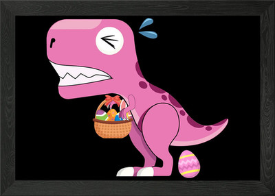 Ostern Dinosaurier Osterei gerahmtes Wandbild Poster Leinwanddruck Bild