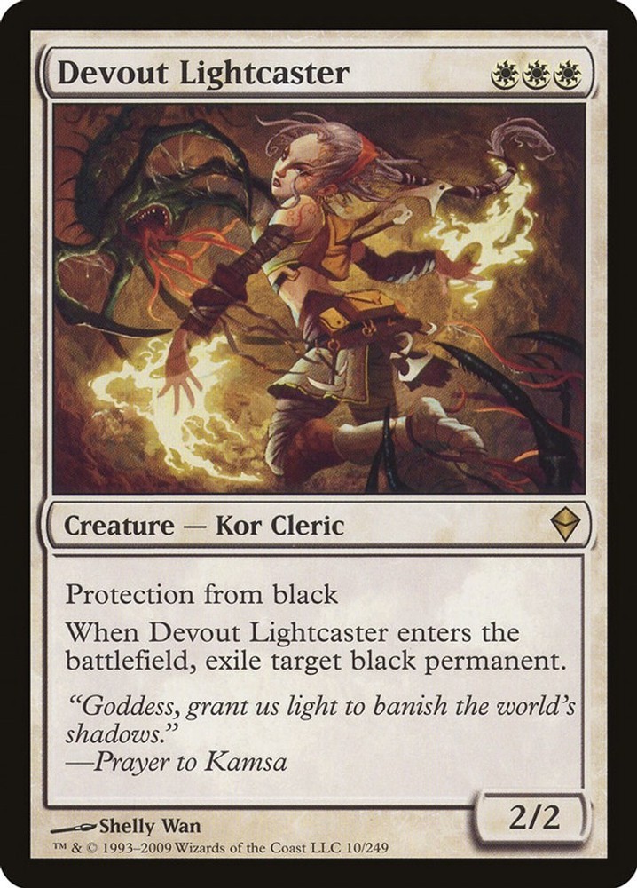 Devout Lightcaster Zendikar MTG 10 MP