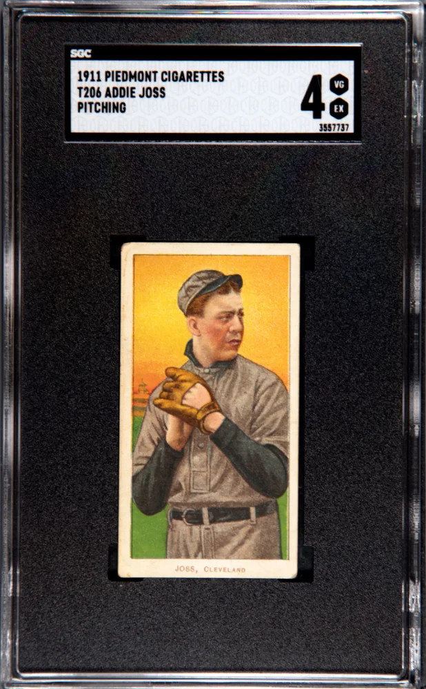 1911 T206 Piedmont 460/25 Addie Joss Pitching SGC 4 VG-EX