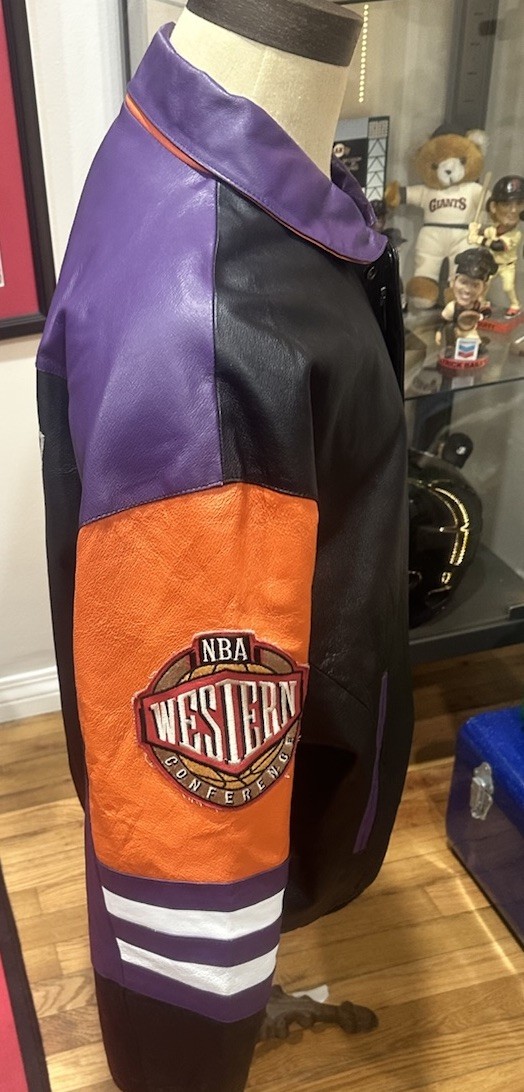 Vintage 1990s Jeff Hamilton NBA Phoenix Suns NBA Full Leather Jacket Mens XL
