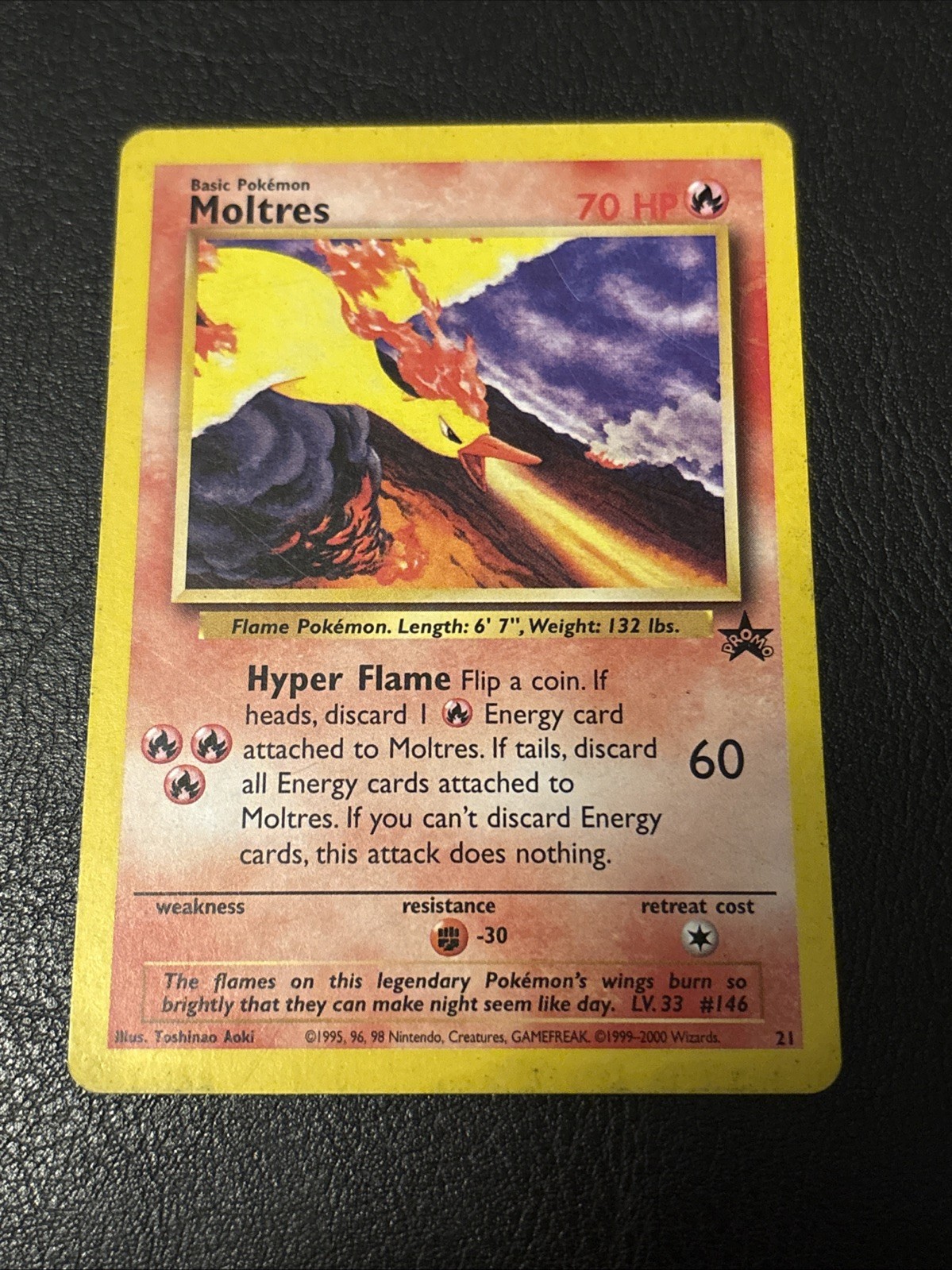 Moltres - 21 - Black Star Promo - WOTC - Pokemon Card MP