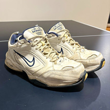 Nike Air Monarch IV White/Blue Men's Sneakers Size 9 Lace Up 415445-102
