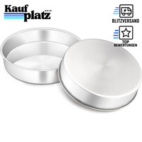 Backform 20Cm 2Er Set Edelstahl Rund Kuchenform FüR Backen Kuchen