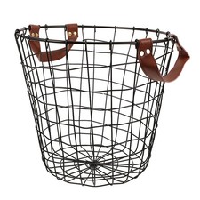 Metal Blanket Basket Wire Laundry Baskets Firewood Holder Outdoor