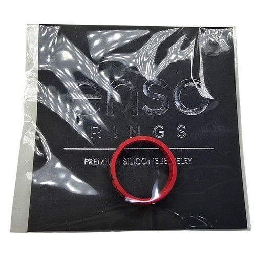 Enso Ringe Silikonring mit Blumenmuster - perfekter Mohnblumen in rot - Bild 5 von 6