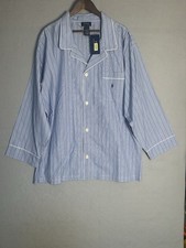 Polo Ralph Lauren Pajama Top Sleepwear Mens Size 2XL Cotton Blue Striped New