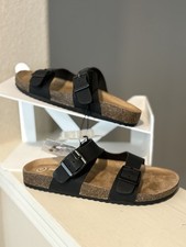 NEW Kids' Drew Black Footbed Sandals - Cat Jack Girl Sz 1