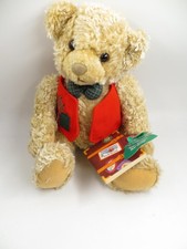 Vintage Midland Tyler Teddy Bear Plush Storybook Holiday Christmas Vest Bow Tie