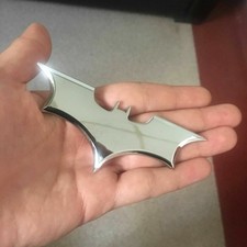 Silver Metal Batman Dark Knight Car Trunk Emblems Decal Sticker Badge Chrome